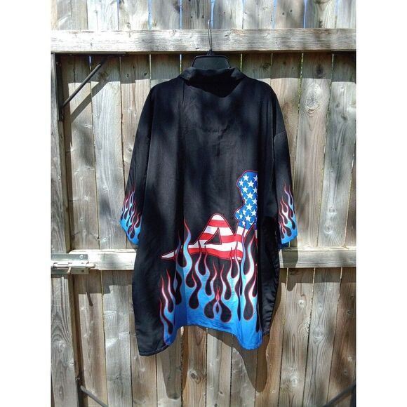 Mudflap Trucker Girl Dragonfly Clothing Company Button Down Shirt Men's XXL 3XL - Picture 2 of 6